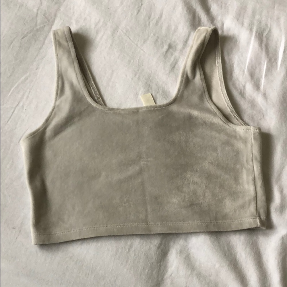 Velvet crop top